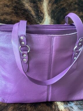 Buxton The Madison Tote Purple Leather Brief/Laptop Case Handbag💜🦋💜